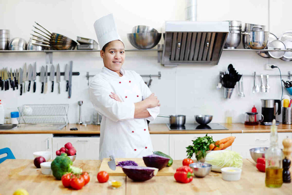 Mujer chef top