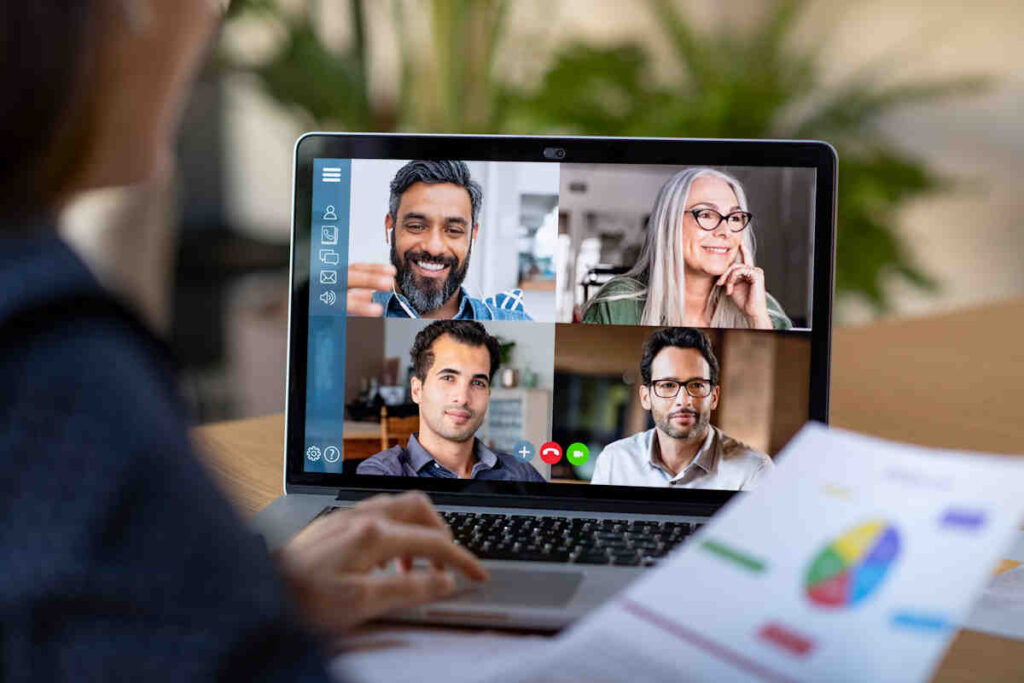 Videoconferencia de trabajo remoto