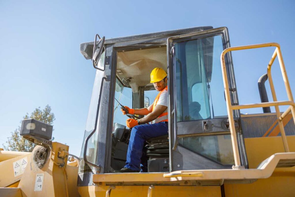 Trabajando excavadora